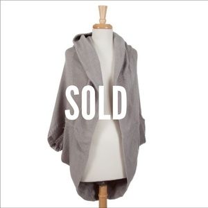 NWT - Gray Hooded Shrug Sweater